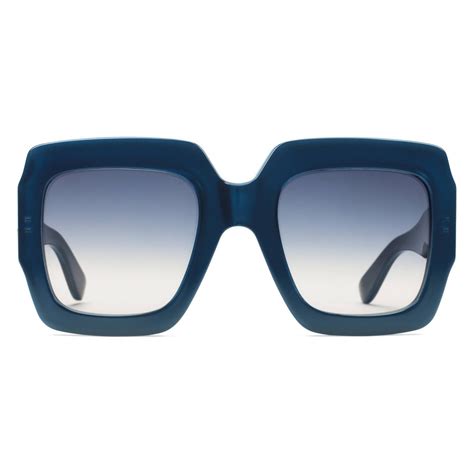 gucci blue around sunglasses|authentic gucci sunglasses women.